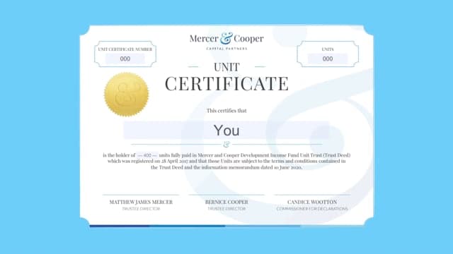 Mercer & Cooper - Development Income Fund - Investment Attraction